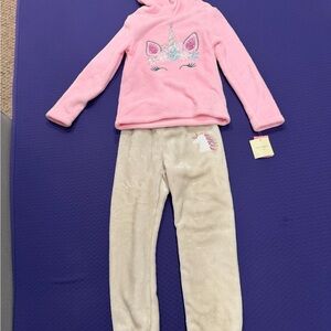 NWT Cynthia Rowley Soft Unicorn Fleece Set Sz7/8